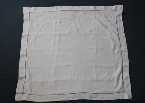 France Antique クッションカバー/MONOGRAM "P・F"蝶