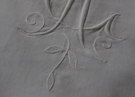 France Antique モノグラムシーツ/MONOGRAM “RC”