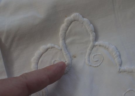 France Antique クッションカバー/MONOGRAM "C・B"
