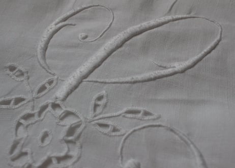 France Antique モノグラムシーツ/MONOGRAM “JC”