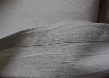 France Antique MONOGRAM“SD”赤花文字/モノグラム大判シーツ