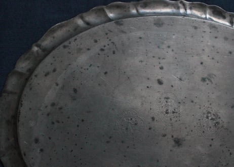France Antique ovale Etain Pewter オーバル
