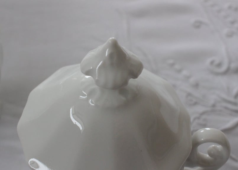 FranceAntiqueクリームポット【ポ・ア・クレム】ポーセレン白磁器
