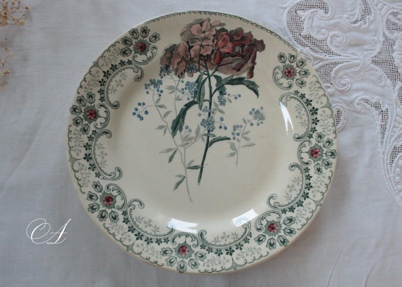 フランスアンティーク ショワジールロワ Fleurs Coupées プレート フランスアンティーク ショワジールロワ Fleurs Coupées プレート
