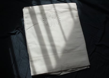 France Antique MONOGRAM /モノグラム大判シーツ【A】