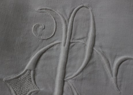 France Antique モノグラムシーツ/MONOGRAM “RC”