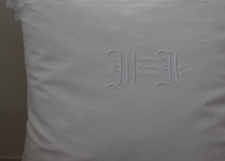 France Antique クッションカバー/MONOGRAM "M・N"