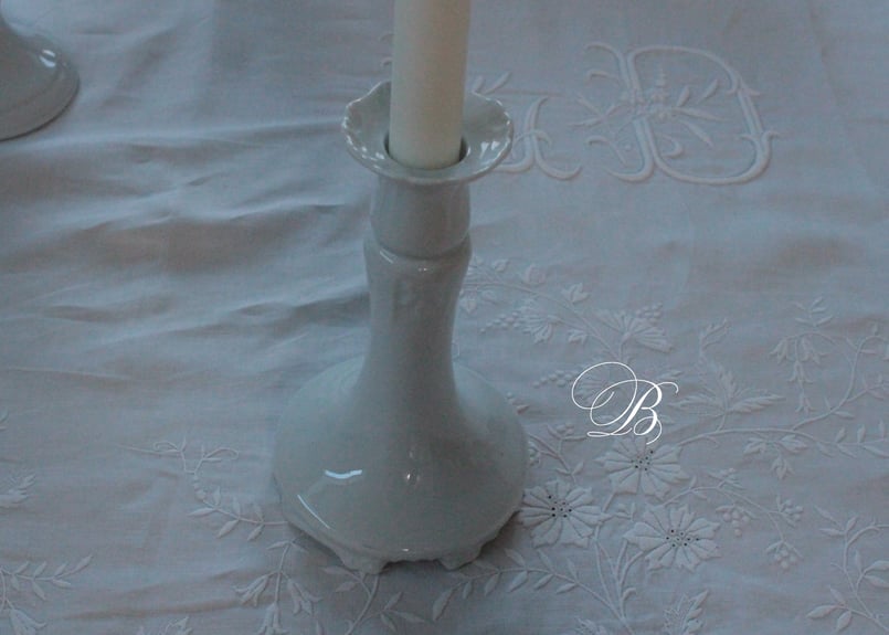 【再値下げ！】フランス　Limoges リモージュ　スタンド付き Limoges【リモージュ】陶器のキャンドルスタンド（数量3) | Antique
