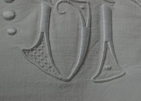 France Antique MONOGRAM /モノグラム大判シーツ【A】