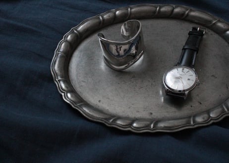 France Antique ovale Etain Pewter オーバル