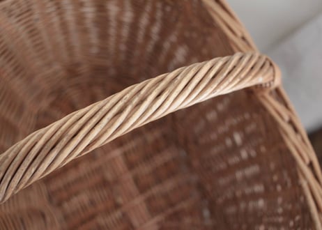 France Antique panier アンティーク籐の大きなパニエ