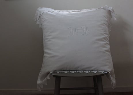France Antique クッションカバー/MONOGRAM "M・N"