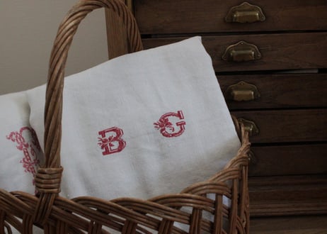 France Antique 大判シート/MONOGRAM “B・G”