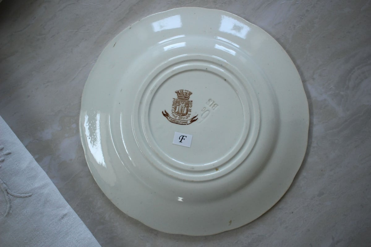 希少　美品　ジアン　FLEURS D'AUTOMN　マロン　フランスアンティーク フランスアンティーク ジアン FLEURS D'AUTOMNE 秋の花