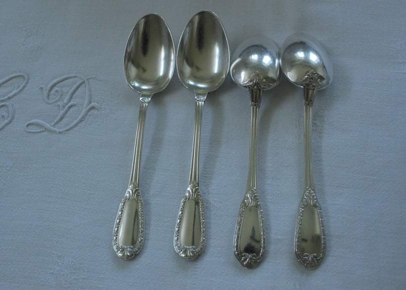 銀製スプーン 5本セット シルバー アンティーク 20世紀 ソルトスプーン