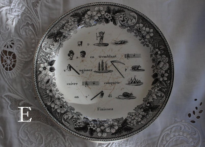 E】Creil et Montereau【クレイユ モントロー】グリザイユプレート | An