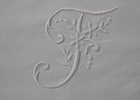 France Antique モノグラムシーツ/MONOGRAM “FK”