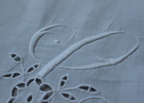 France Antique モノグラムシーツ/MONOGRAM “JC”