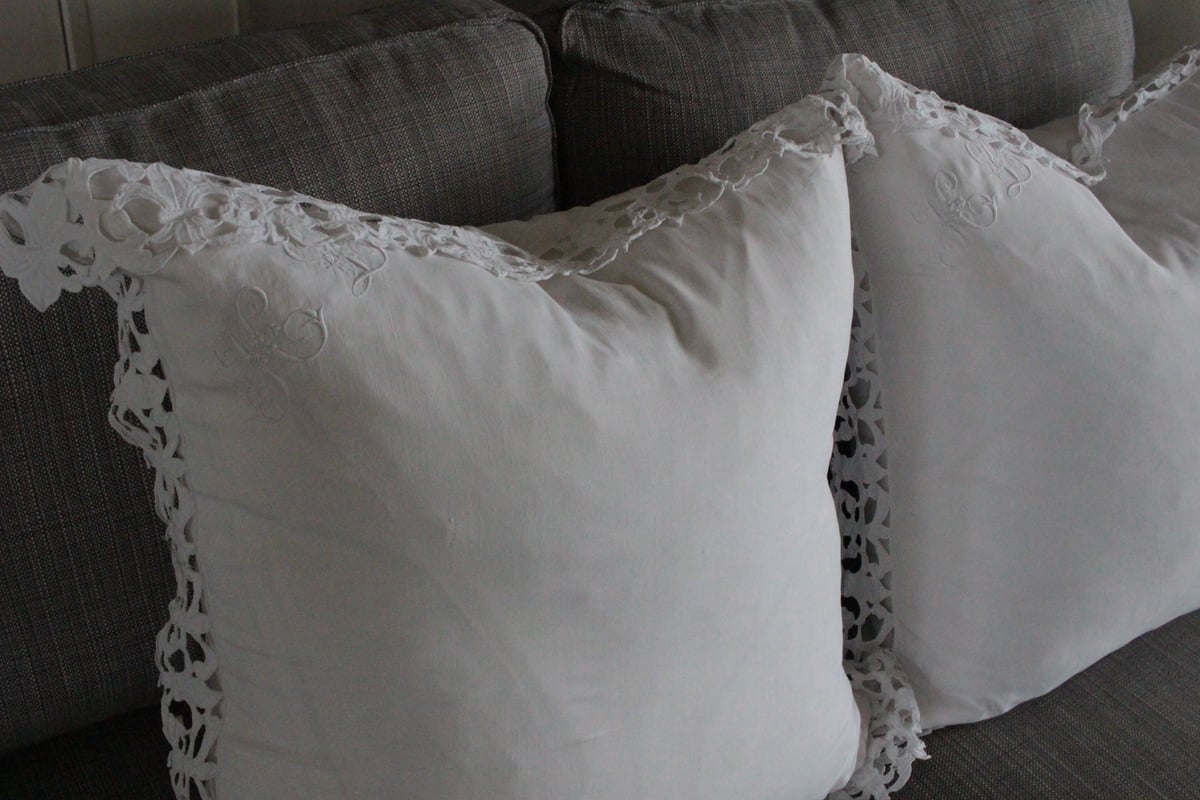 France Antique クッションカバー/MONOGRAM 