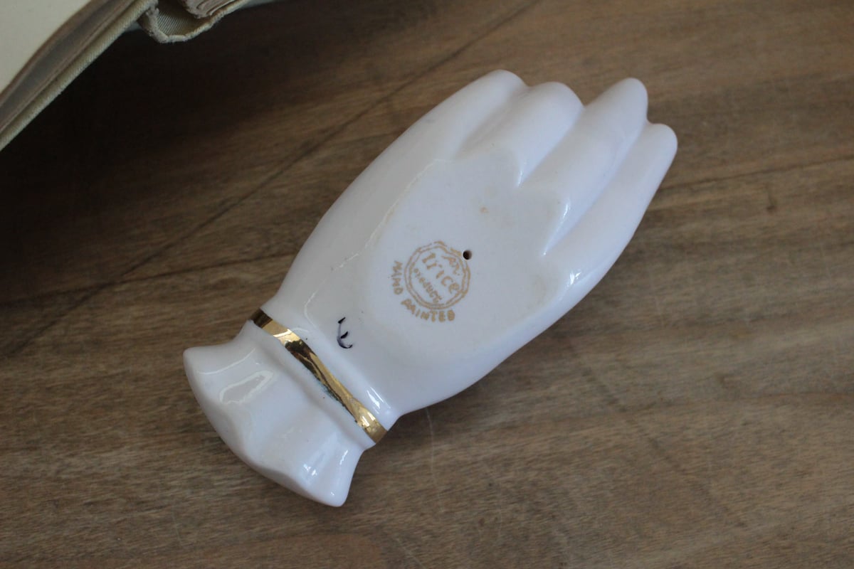 B】オリエンタルな花・レフトンのハンドモチーフ/Lefton Porcelain