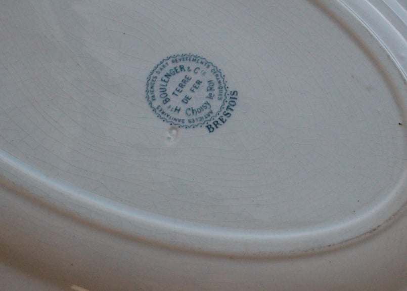 Choisy le Roi【ショワジールロワ】BRESTOIS・バラのオーバルプレート