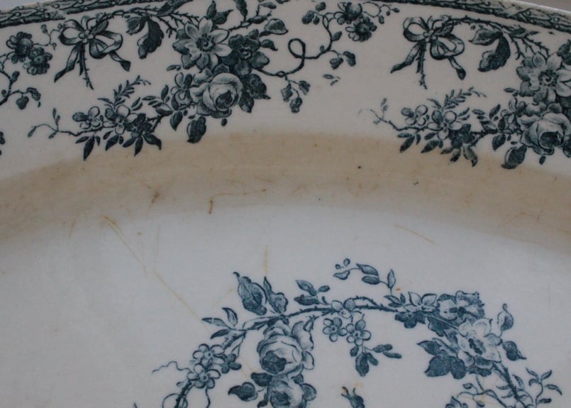 Gien【ジアン】bouquet de rose・オーバルプレート | Antique & B