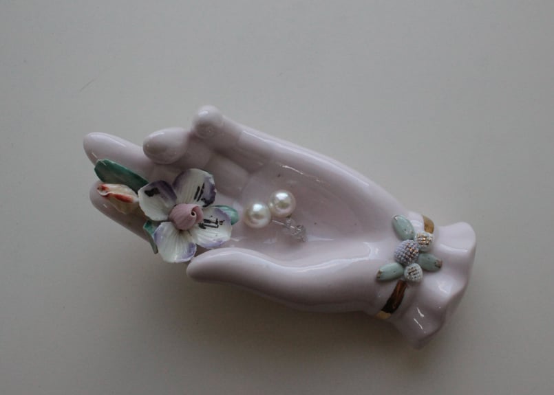 【D】バラ・レフトンのハンドモチーフ/Lefton Porcelain B】オリエンタルな花・レフトンのハンドモチーフ/Lefton