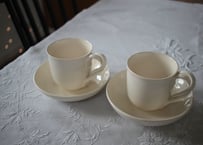 Leedsware Classical Creamware  C&S ペア  (数量2)