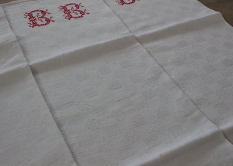 France Antique 手刺繍モノグラムクロス/MONOGRAM“BB”(数量3)