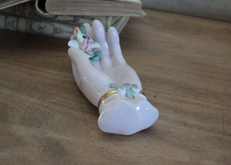 【D】バラ・レフトンのハンドモチーフ/Lefton Porcelain B】オリエンタルな花・レフトンのハンドモチーフ/Lefton