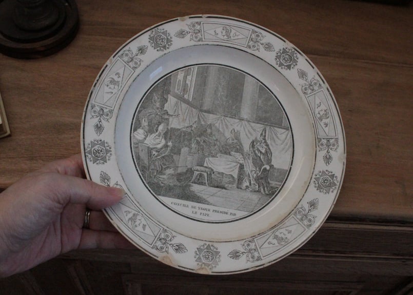 クレイユモントロー グリザイユ 絵皿3枚組 クレイユモントロー クレイユモントロー グリザイユ 絵皿3枚組 クレイユモントロー