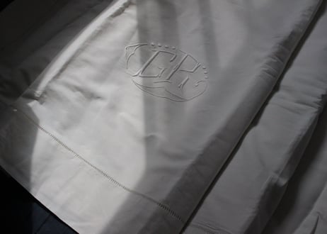 France Antique MONOGRAM /モノグラム大判シーツ【D】