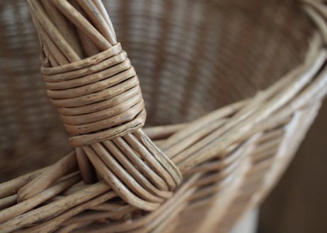 France Antique panier アンティーク籐の大きなパニエ