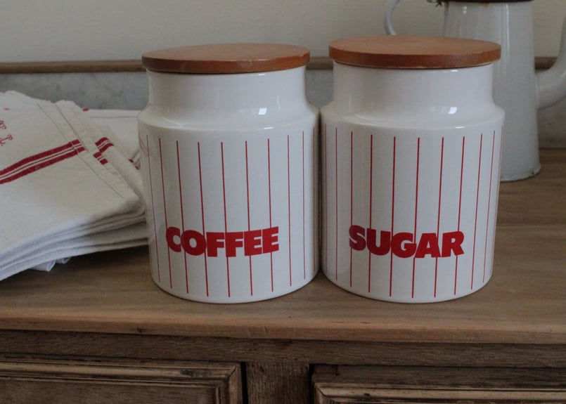 HORNSEA ホーンジー キャニスター 2個セット Hornsea・ホーンジー/赤