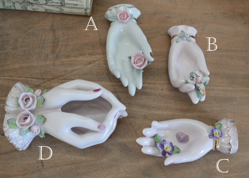 【D】バラ・レフトンのハンドモチーフ/Lefton Porcelain D】バラ・レフトンのハンドモチーフ/Lefton Porcelain | Antique