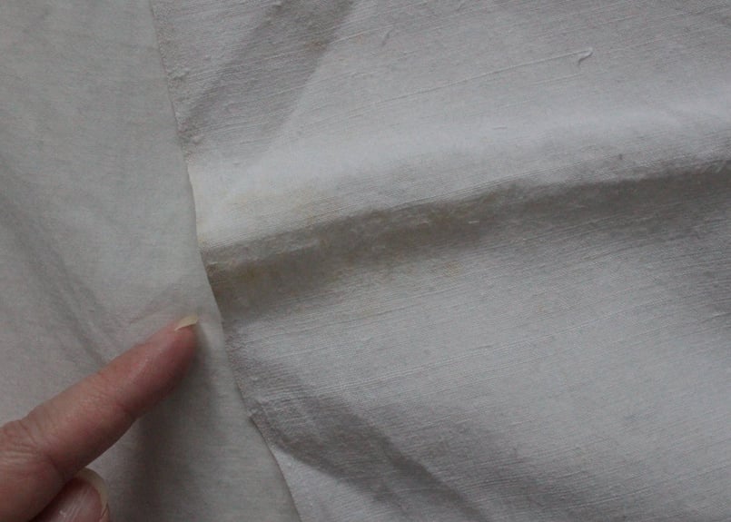 France Antique Linge Ancien Feuilles MONOGRAM“J