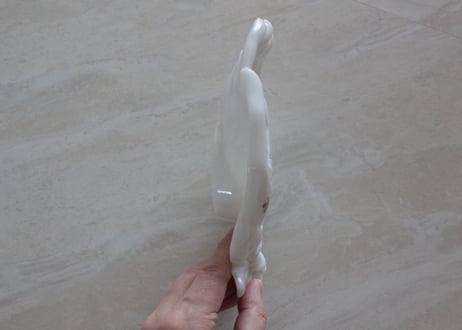 ウエストモアランド ミルクガラス ハンドトレイ 薔薇のハンドペイント