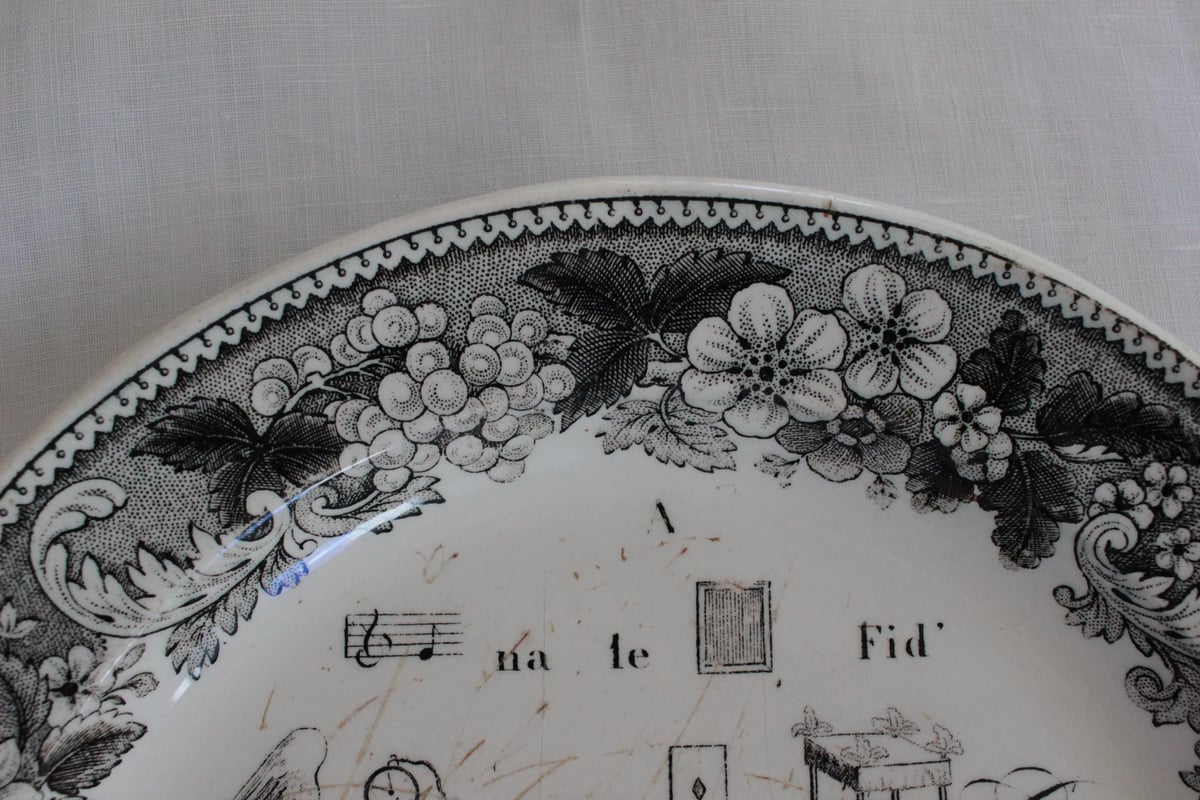 Creil et Montereau クレイユモントロー　グリザイユプレート CREIL ET MONTEREAU | La. YHA