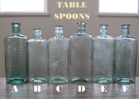 TABLE SPOONS/イギリス・アンティークガラスボトル（数量3）2/2