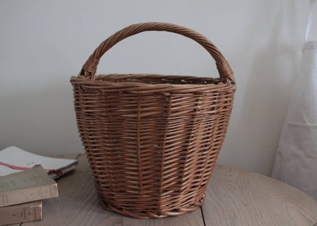 France Antique panier アンティーク籐の大きなパニエ