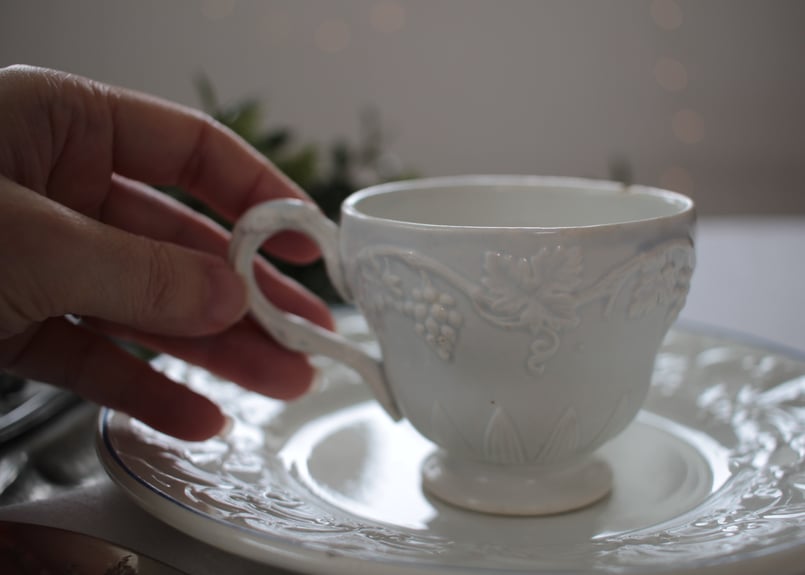 クレイユ エ モントロー葡萄のカップレア/フランスアンティークカップ クレイユ・モントロー カップ ou-121165 | アンティーク家具&雑貨