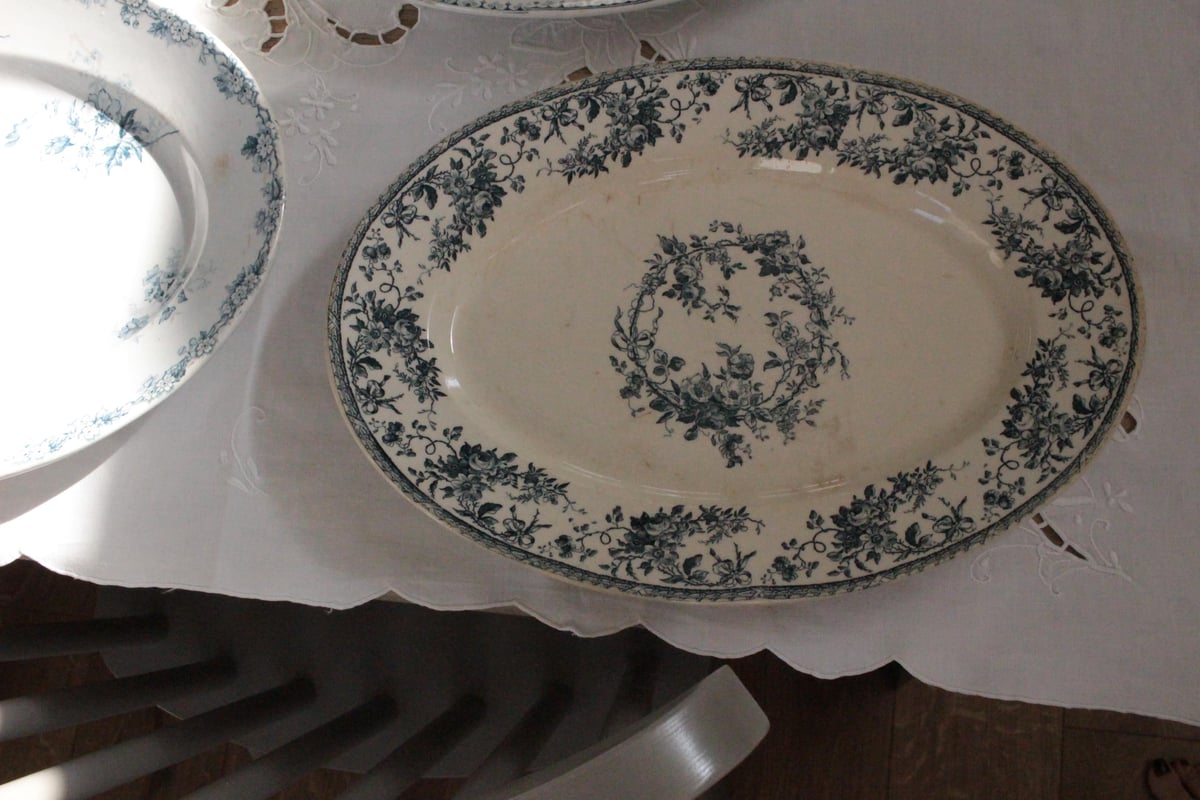 ジアン Gien オーバル プレート 3枚セット Gien【ジアン】bouquet de rose・オーバルプレート | Antique & B