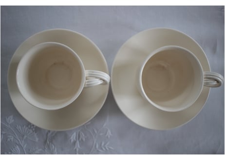 Leedsware Classical Creamware  C&S ペア  (数量2)
