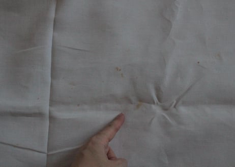 France Antique Linge Ancien Feuilles MONOGRAM“ML”大判シーツ