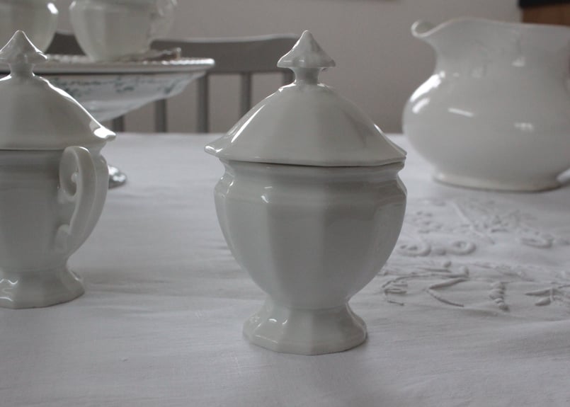 FranceAntiqueクリームポット【ポ・ア・クレム】ポーセレン白磁器