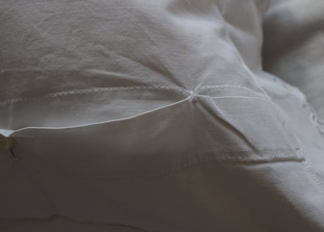 France Antique Whitework MONOGRAM "LH"  クッションカバー大