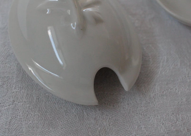 France Antique 白磁器・蓋付きマスタードポット | Antique & Broc