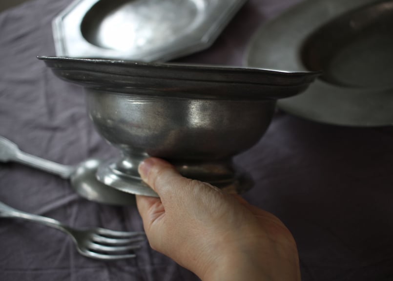 Etain Pewter Compotier エタンのコンポティエ | Antique &