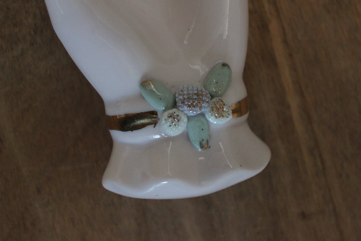 B】オリエンタルな花・レフトンのハンドモチーフ/Lefton Porcelain