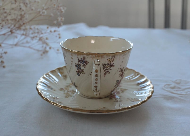 Sarregumines Louis XV サルグミンヌルイ15世プレート【E】 U&C Sarreguemines【Louis XV】ルイ15世ガトープレート18cm_A/サルグミンヌ